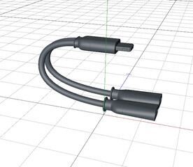 C4D模型 转换插头  