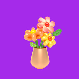 3D气球花 