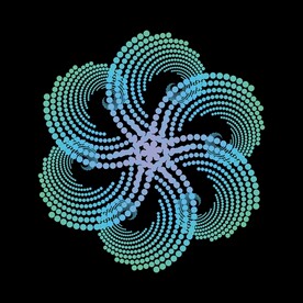 对称渐变花纹