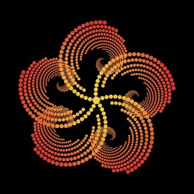 对称渐变花纹