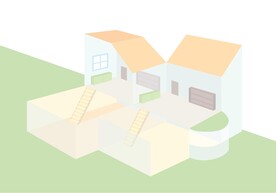 立体房屋插画图片