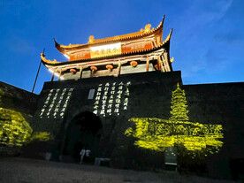 苏州盘门城楼夜景