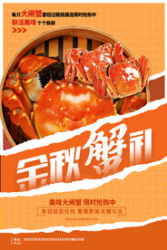 金秋蟹礼螃蟹海报