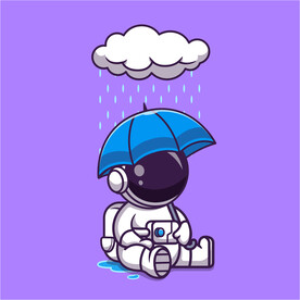 卡通矢量宇航员