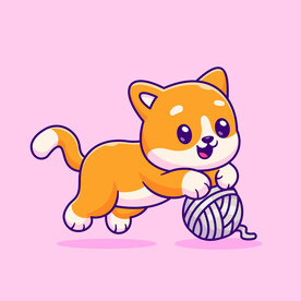 卡通矢量小猫