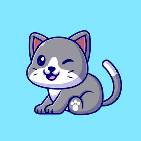 卡通矢量小猫