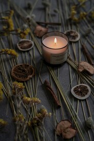 烛光和柠檬片等静物