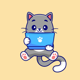 卡通矢量小猫