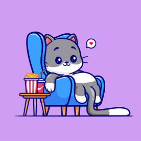 卡通矢量小猫