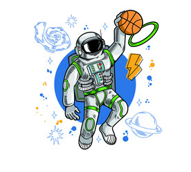 打篮球宇航员