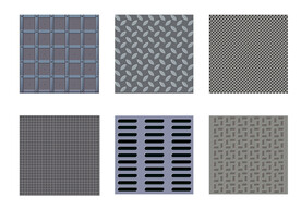 网格钢板矢量图片