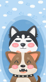 可爱狗狗手机壳