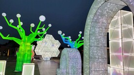 中华世纪坛花灯夜景