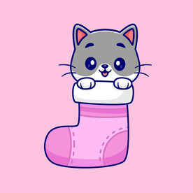 卡通矢量小猫