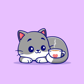 卡通矢量小猫