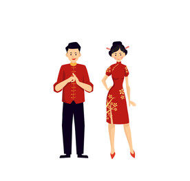 新年人物插画