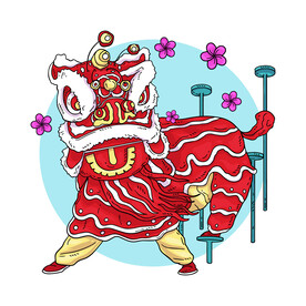 节日舞狮