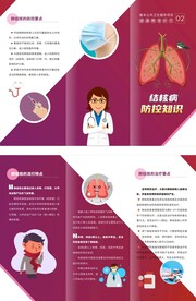 结核病防控公共卫生健康三折页