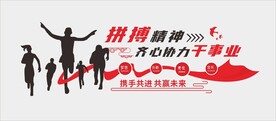 拼搏精神企业励志标语文化墙