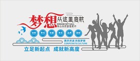 时尚大气企业励志标语系列文化墙