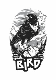 黑白乌鸦 酷炫涂鸦