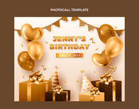 高端气球金花四溅婚礼生日背景图