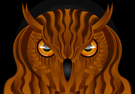 手绘矢量猫头鹰图片