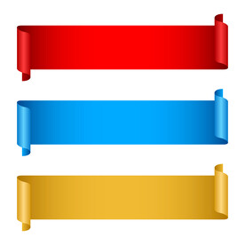 弧形彩带横幅图片