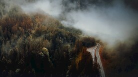 航拍山林道路
