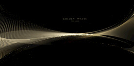 金色波浪光效光线光效