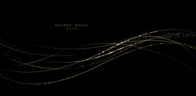 金色波浪光效光线光效