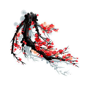 水墨梅花