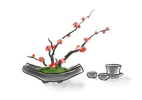 水墨梅花