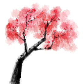 水墨梅花