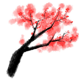 水墨梅花