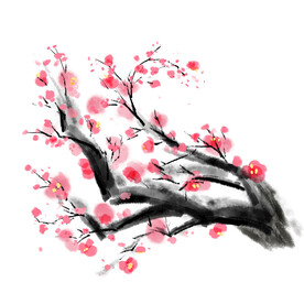 水墨梅花