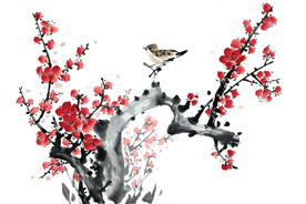 水墨梅花
