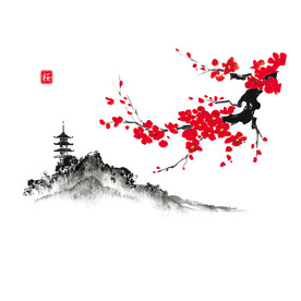 水墨梅花