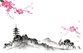 水墨梅花