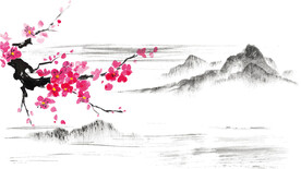 水墨梅花