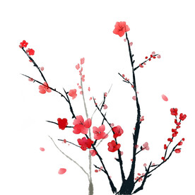 水墨梅花