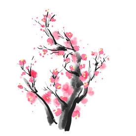 水墨梅花