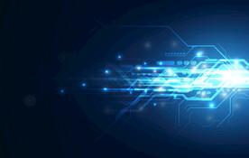 蓝色科技发光背景