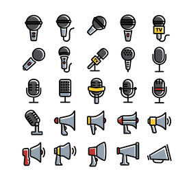 麦克风话筒喇叭图片