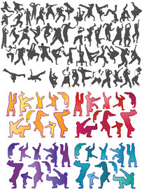 街舞人物剪影