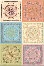 数码印花方巾腰果