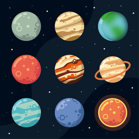 星球插画图片