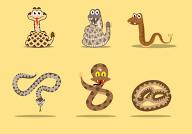蛇卡通矢量素材插画图片
