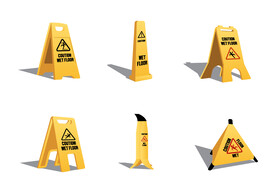 小心滑倒提示牌