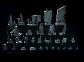 C4D模型 科幻建筑